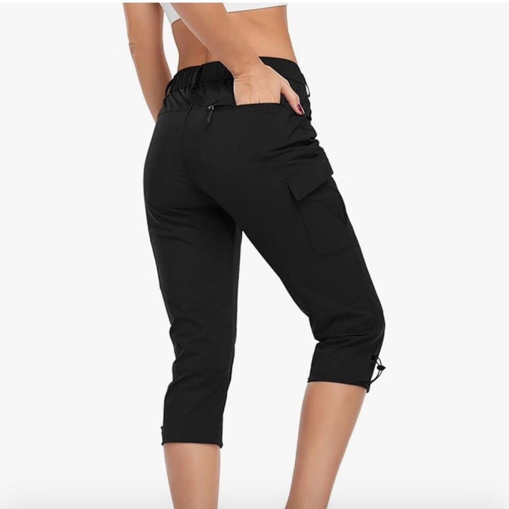 GymBrave Women's Hiking Cargo Pants Quick Dry Outdoor Capris -XXL (Navy) - Picture 9 of 13